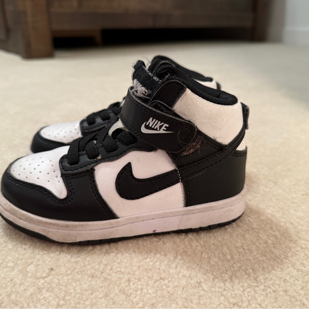 Nike Kids Black and White High-Top Sneakers